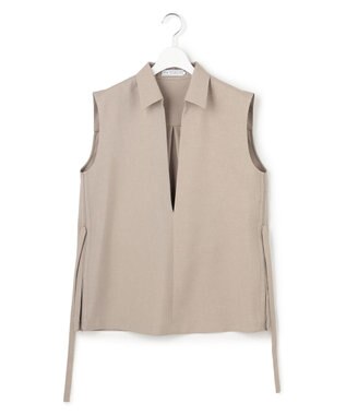 ICB 【WEB＆一部店舗限定】SerikaWorsted ノースリーブスキッパーブラウス