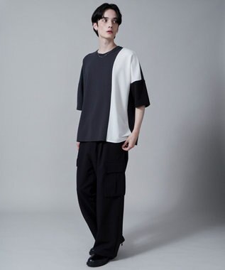 WEGO カラーブロックT（S） ダークグレー