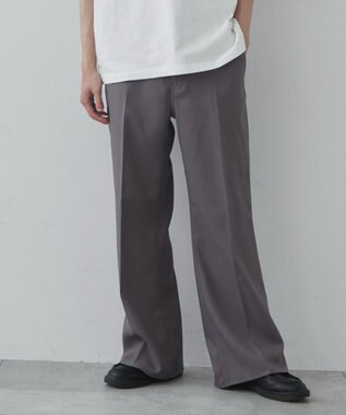 WEGO 【ユニセックス着用ITEM】ルーズフィットフレアトラウザー グレー