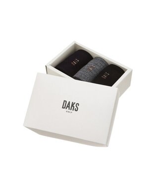 DAKS 【DAKS GOLF】 ソリッドソックス3種セット ブラック