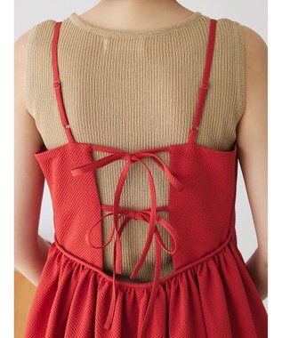 Green Parks バックデザインキャミワンピース Red