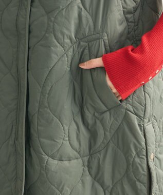 Green Parks キルティングＺＩＰベスト Khaki