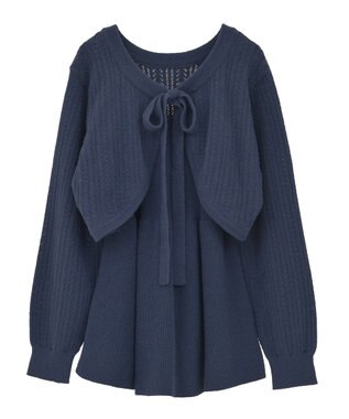 earth music&ecology 【SET ITEM】SET2点ショートボレロ＋ペプラムニットキャミ