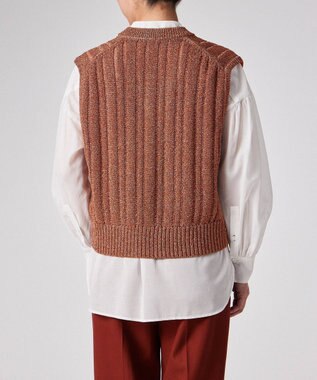 Paul Smith グリッター ニット ベスト ブラウン