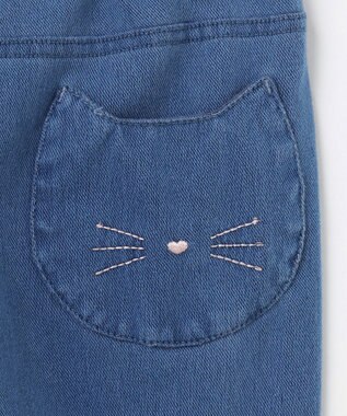 ANY KIDS カット デニム パンツ ブルー