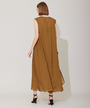 ICB L 【洗える】 キュプラシルクローン ワンピース キャメル系