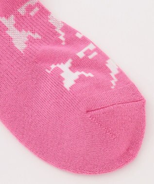 PW CIRCULUS 【WOMEN】【土踏まずをサポート】鹿×モフモフ  ミドルソックス ピンク系5