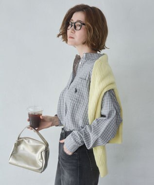 WEGO 【26年春新作】別注USPOLOケーブルニットカーデ ライトイエロー