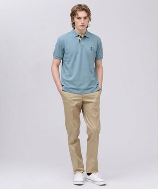 J.PRESS MEN 新デザイン【BULLDOG BOY / 8色展開】カノコレジメン ポロシャツ サックスブルー系