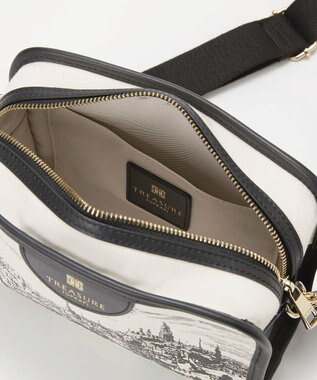 TOPKAPI 【TREASURE TOPKAPI】キャンバス プリント ワンハンドル ショルダーバッグ ホワイト