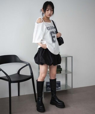 WEGO ２WAYグラフィックワンショルBIGT ホワイト