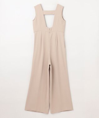 GRACE CONTINENTAL ビジュー釦サロペット ベージュ