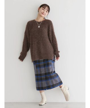 AMERICAN HOLIC シャギーゆるっとニットプルオーバー Brown