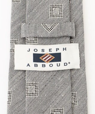 JOSEPH ABBOUD 【日本縫製】シャドースクエアジャガード ネクタイ ライトグレー系7
