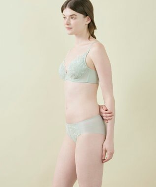 une nana cool 小さく見せるブラ ミニマイザーブラ レース ライトオリーブ
