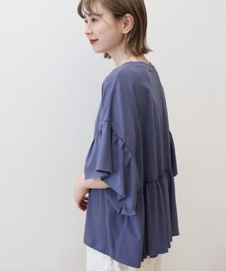 AMERICAN HOLIC バックフリル半袖プルオーバー Navy