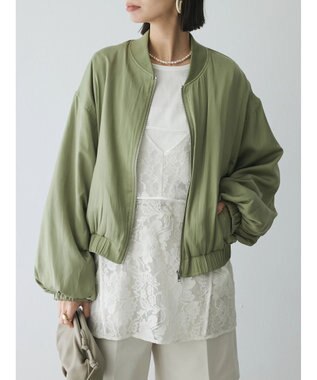 Green Parks AnriettMusee シャーリングスリーブＴシャツ＋レースキャミソールＳＥＴ Off White