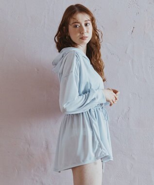 San-ai Resort（三愛水着楽園） 【SALE】シャツ風パーカーM・L【Big Apple's（ビッグアップルズ）】 ブルー
