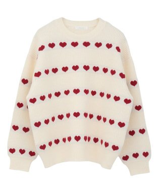 Green Parks ・ｓｗｉｎｇ　ｂｙ　ハートジャカードクルーニット