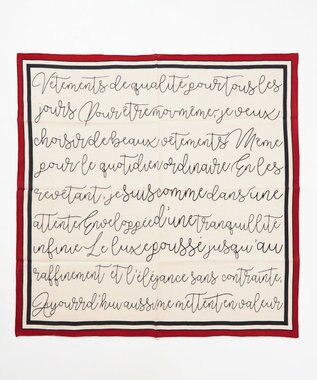 自由区 レターラージ スカーフ レッド系