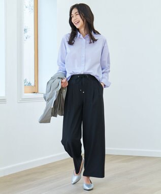 ANY エニィファンクションシャツブラウス ライトブルー