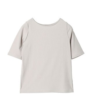 Green Parks ５分袖カットリブプルオーバー Light Gray