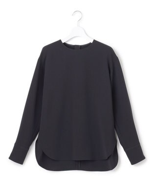 23区 トリアセダブルジョーゼット ブラウス ネイビー系