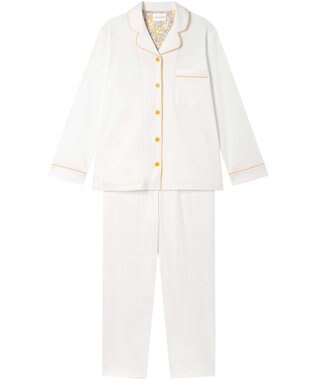 une nana cool 【綿100%】60/1 シルケットスムース 長袖開襟 MADE WITH LIBERTY FABRIC