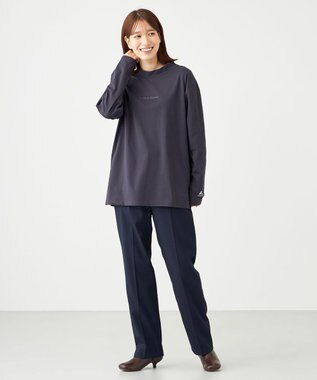 SHARE PARK LADIES 【UVカット・吸水速乾・ストレッチ・軽量 】モックネックＴシャツ グレー系