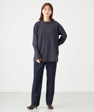 SHARE PARK LADIES 【UVカット・吸水速乾・ストレッチ・軽量 】モックネックＴシャツ グレー系