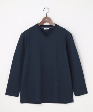 JOSEPH ABBOUD 【キングサイズ・上質な肌触りと美しい光沢感 】ブロックリンクス 長袖Ｔシャツ　26SSモデル