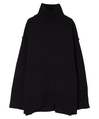 Green Parks ・Ｐｅｔｉｔ　Ｆｌｅｕｒ　タートルバックスリットニット Black