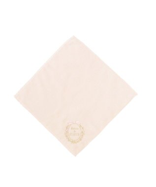 Maison de FLEUR リボンフレーム刺繍タオルハンカチ Pink