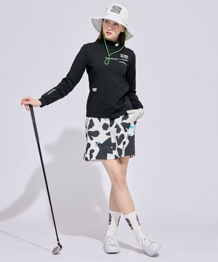 PW CIRCULUS 【虫よけ加工】【WOMEN】P-MOF ソックス ミドル丈 ゴルフウェア レディース ホワイト系