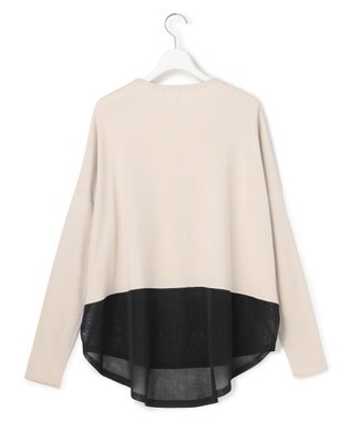 ICB 【先行予約】 ヴィスコースワイド シアーコンビプルオーバー トープ×ブラック