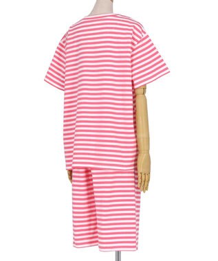 une nana cool MADE WITH LIBERTY FABRIC 綿100％ボーダー 半袖パジャマ PI