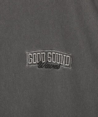 earth music&ecology 異素材ドッキンググラフィックTシャツ Charcoal Gray