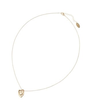 AMERICAN HOLIC ダブルハートネックレス Gold