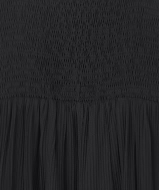 GRACE CONTINENTAL プリーツコンビベアワンピース ブラック