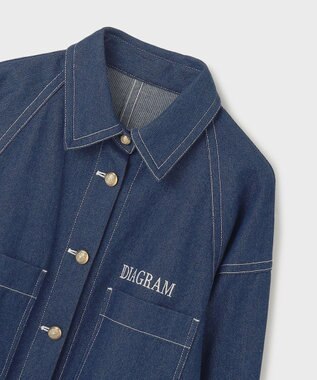 GRACE CONTINENTAL ラグランショートシャツジャケット インディゴ