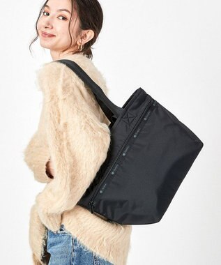 LeSportsac TWO HANDLE ZIP TOTE/リサイクルドブラックJP