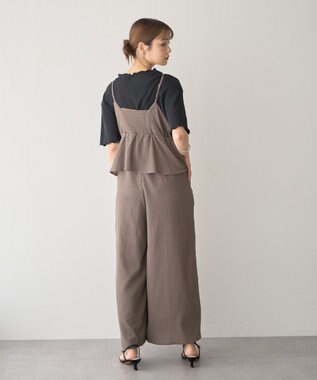 earth music&ecology ペプラムロンパース Mocha