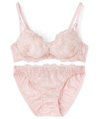 San-ai Resort（三愛水着楽園） 【WEB限定】【プチプラブラセット】純欲カラーヌーディーレーシーストリングブラ＆ショーツセット 【northerly】 ピンクB