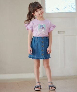 ANY KIDS デニム ミニ スカート インディゴ