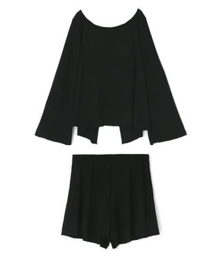 San-ai Resort（三愛水着楽園） 【SALE】水陸両用　トップス・ショートパンツセット　9M・11L　【San-ai Resort（サンアイリゾート）】 ブラック