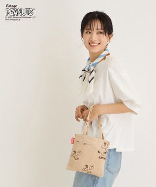 ROOTOTE 8589【スヌーピー】IP.ベビールー.ジャガード.ピーナッツ-8P 02：ベージュ