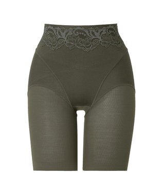 BRADELIS New York 【BRADELIS NewYork peace】綿混ハイブリッド・デイリーガードル24 お腹から太ももまでをスッキリ整える補正ガードル カーキ