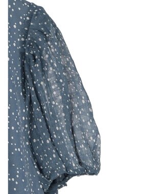 Green Parks 異素材ドットブラウス Blue