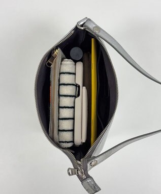 russet ソフトレザーシンプルショルダーバッグ【silver】(CE-1462) Silver