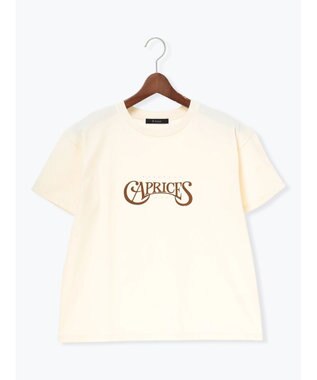 Te chichi パール&ロゴプリントTシャツ クリーム